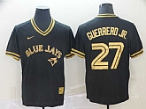 Blue Jays 27 Vladimir Guerrero Jr. Black Gold Nike Cooperstown Collection Legend V Neck Jersey (1),baseball caps,new era cap wholesale,wholesale hats